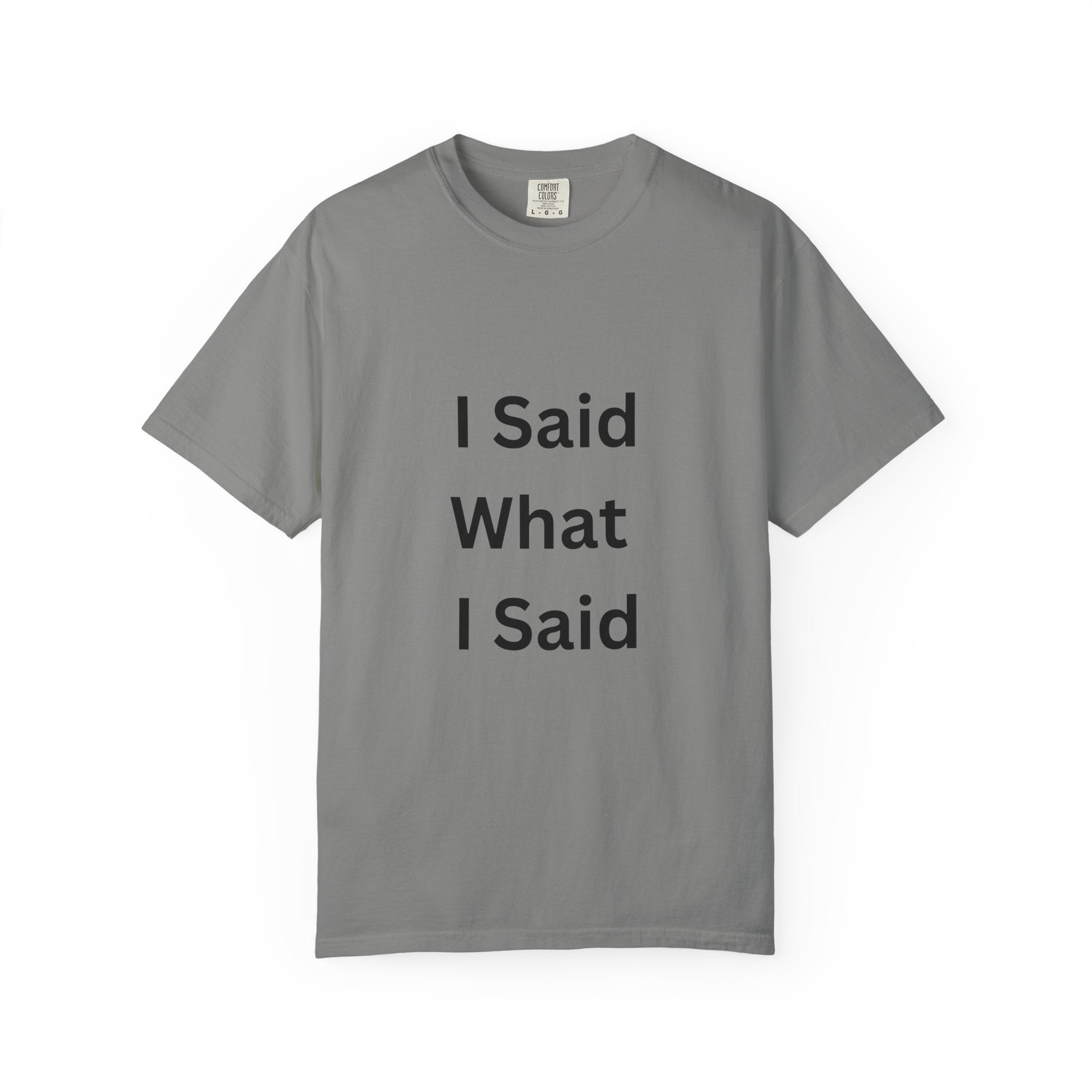 Unisex Garment-Dyed T-Shirt with 'I Said What I Said' Print, Casual Tee, Gift for Friends, Pop Culture Apparel, Relaxed Fit