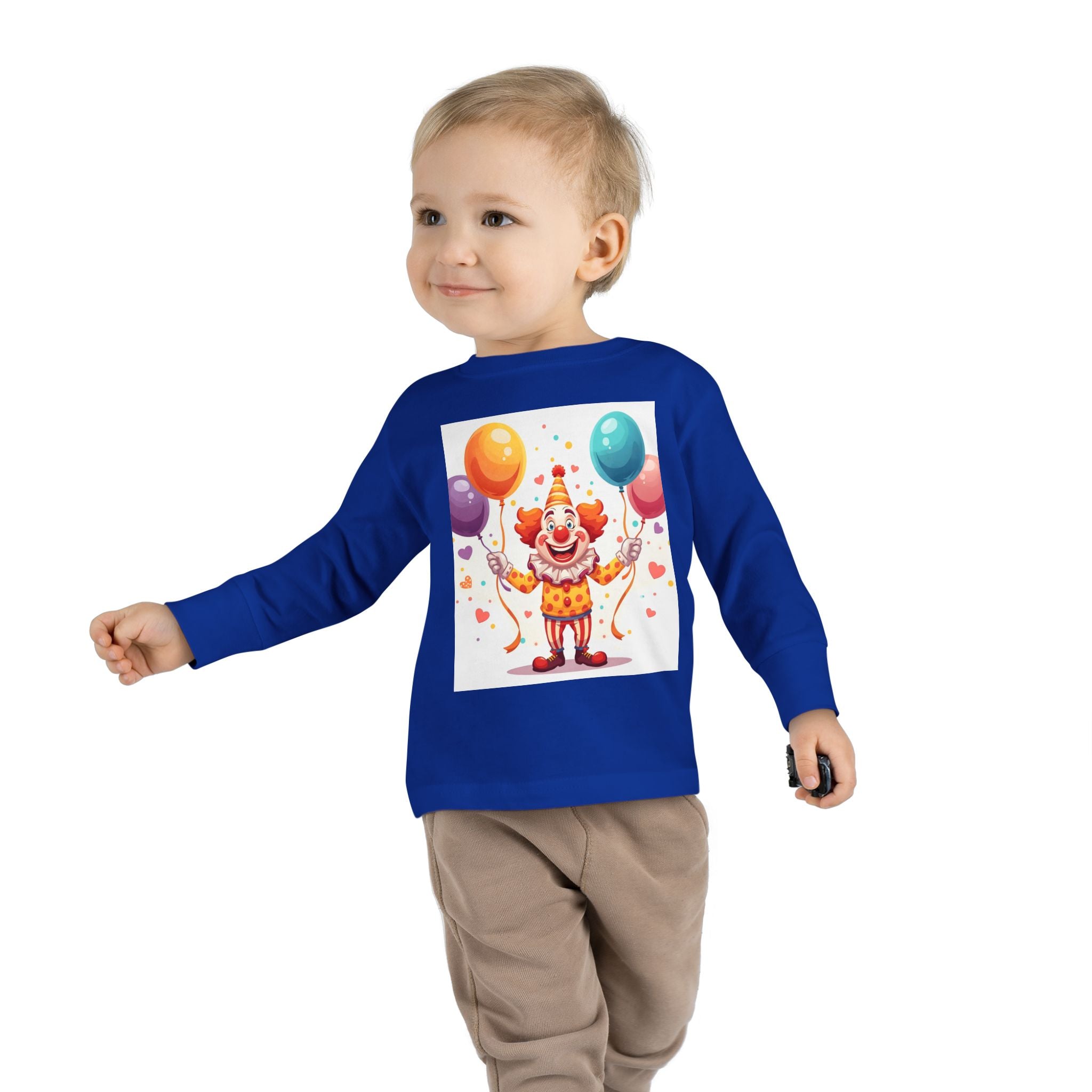 Funny Clown Toddler Long Sleeve Tee