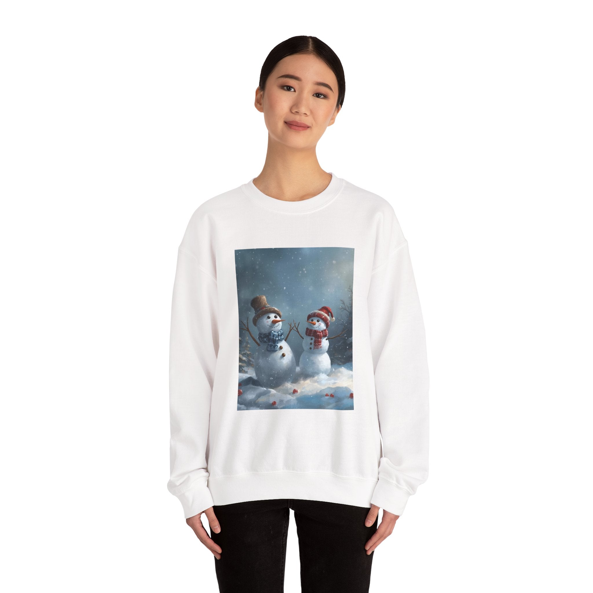 Christmas Snowman Winter Wonderland Sweatshirt - Cozy Crewneck with Snowman Design, Holiday Gift, Christmas Apparel, Winter Fashion, Seasonal Comfort