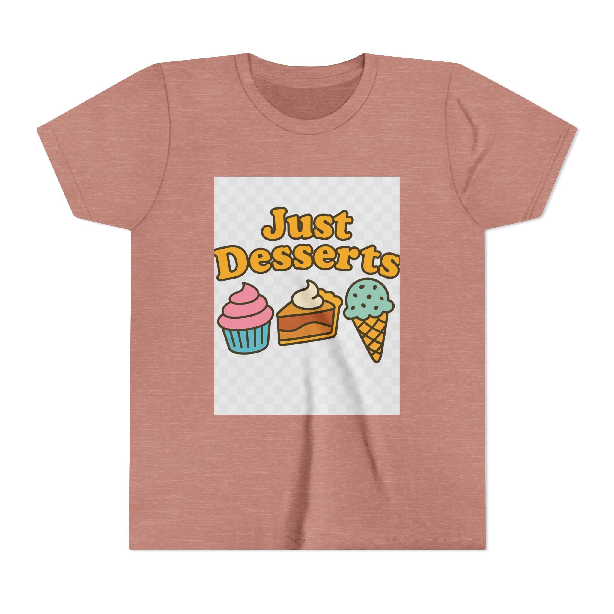 Youth Short Sleeve Tee - Just Desserts Ice Cream and Cupcake Graphic T-Shirt