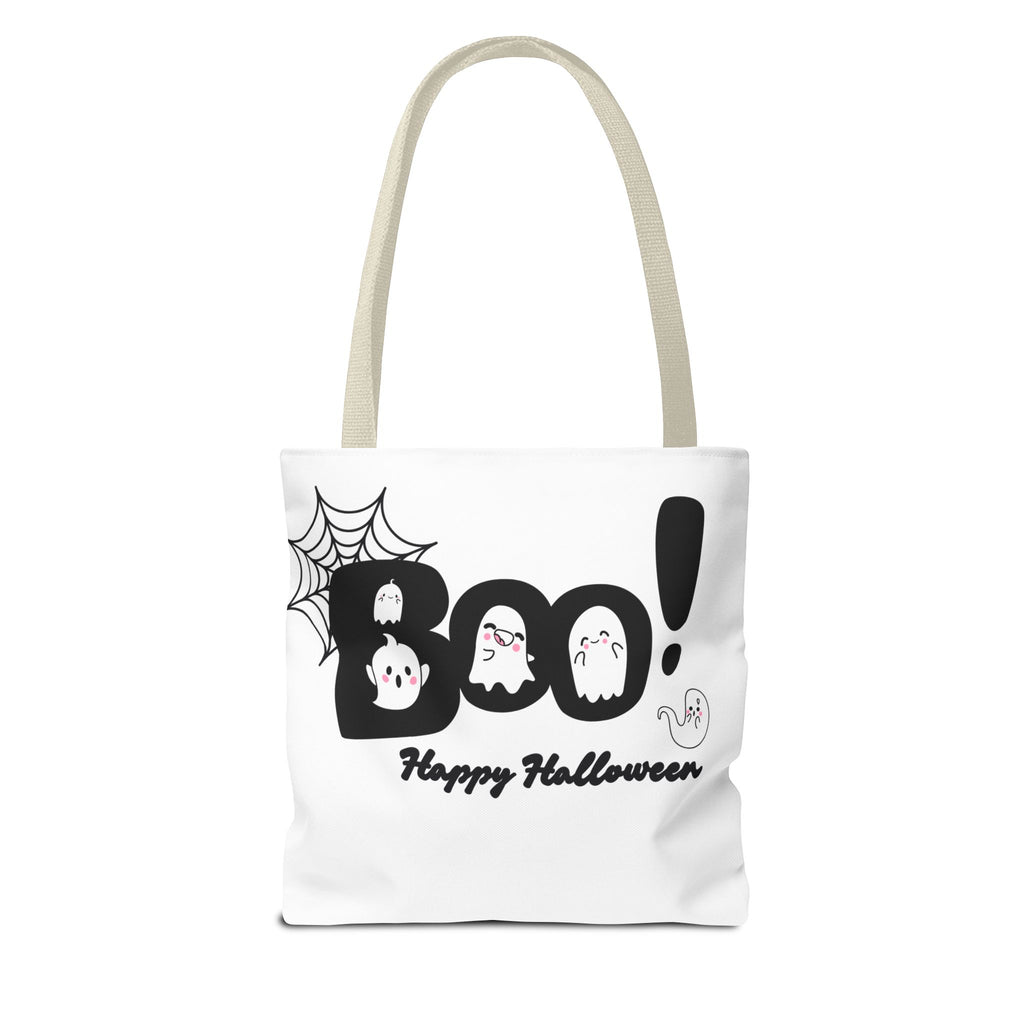 Halloween Boo Tote Bag with Boo! Design, Spooky Ghosts, Trick or Treat, Fall Decor, Seasonal Gift