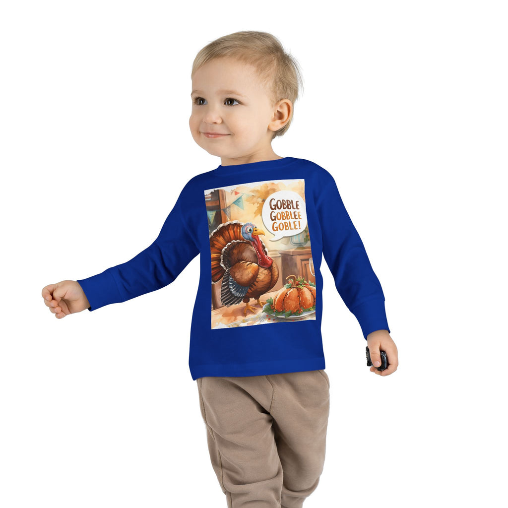 Thanksgiving Turkey Toddler Long Sleeve Tee