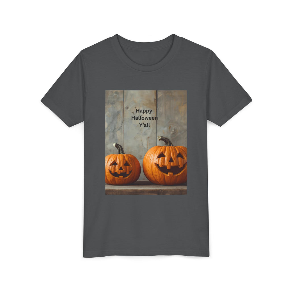Halloween Pumpkin Youth Tee, Spooky Kids Shirt, Pumpkin Graphic Tee, Fall Celebration Gift, Trick or Treat Outfit