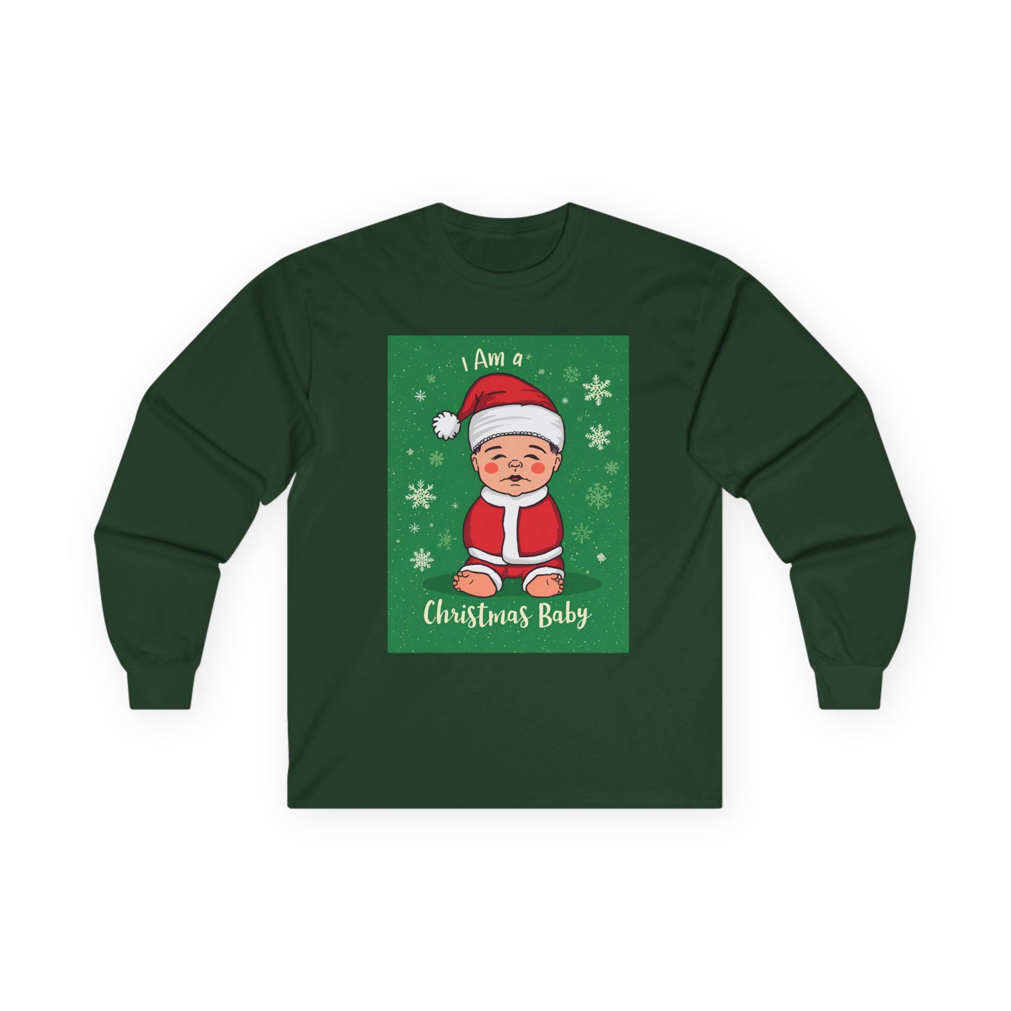 Christmas Baby Long Sleeve Tee, Holiday Shirt, Winter Apparel, Cute Baby Shirt, Unisex Holiday Clothing