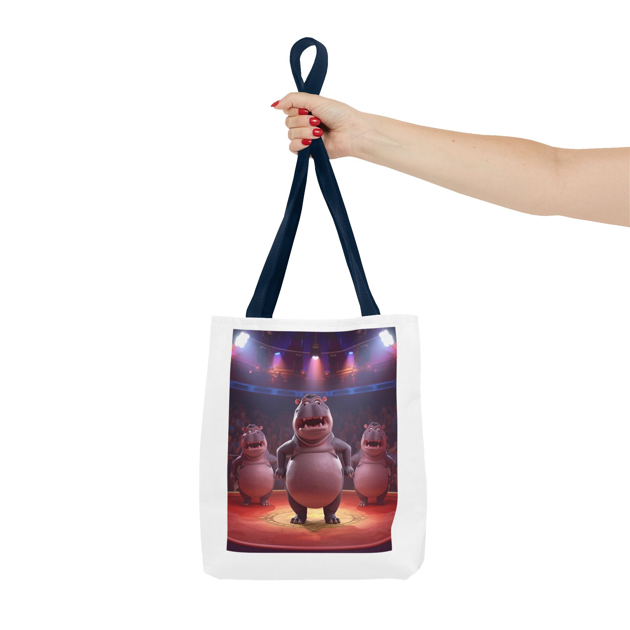 Hippo Funny Tote Bag (AOP)