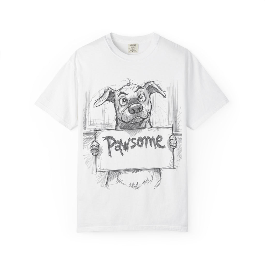 Pawsome Dog Lover T-shirt - Unisex Garment-Dyed Tee, Pet Owner Gift, Animal Lover Apparel, Funny Dog Shirt, Casual Wear