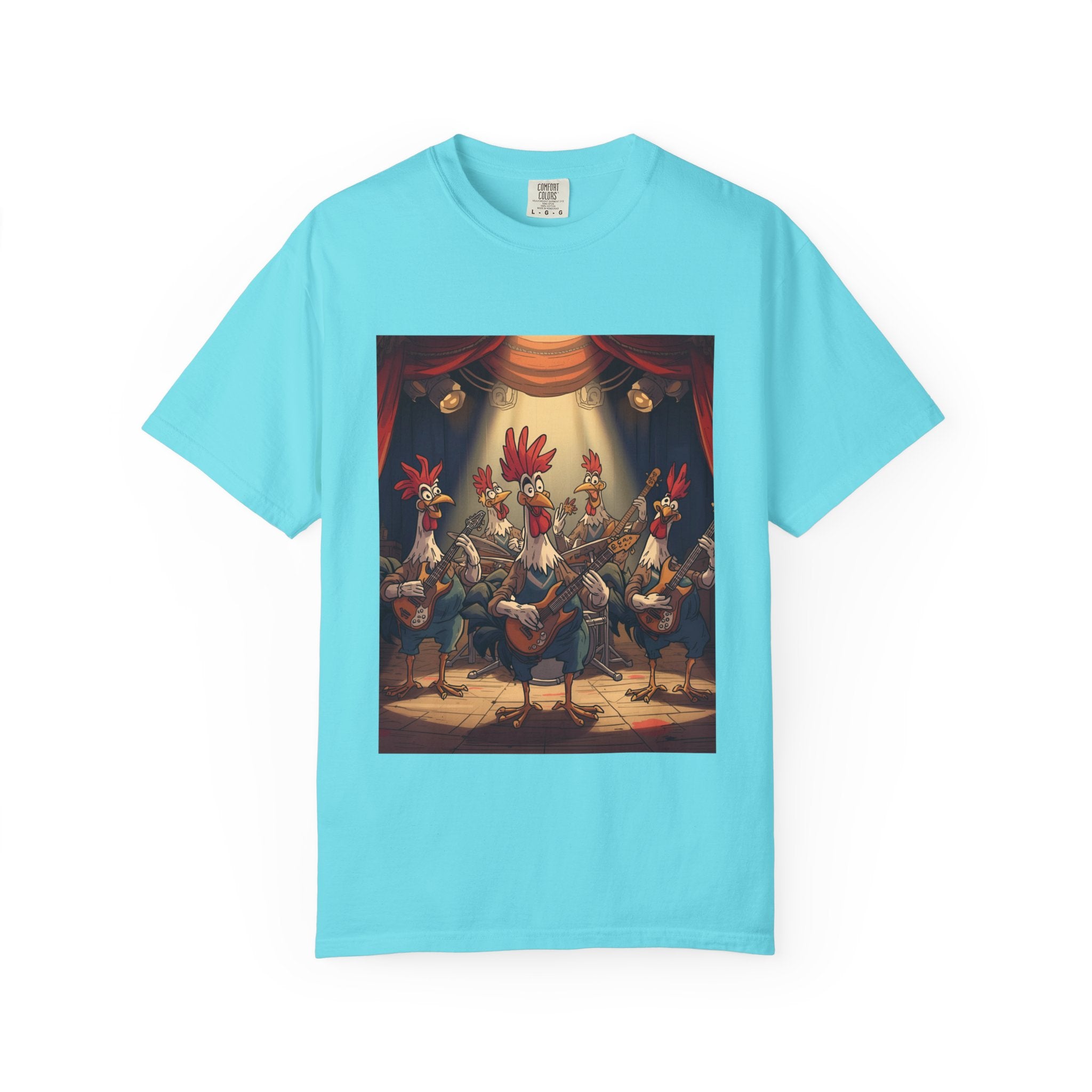 Funny Chicken Band T-Shirt, Unisex Tee for Chicken Lovers, Gift for Musicians, Birthday Shirt, Animal Art Clothing
