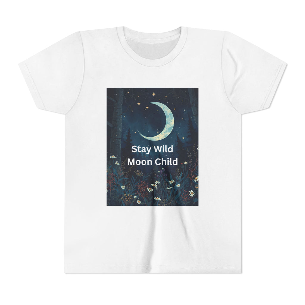 Stay Wild Moon Child Youth Tee - Adventure Tee, Nature Inspired Shirt, Cute Kids Clothing, Gift for Young Explorers, Eco-Friendly Tee