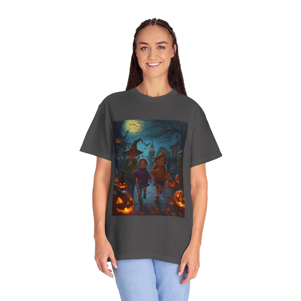 Spooky Halloween Unisex T-Shirt, Trick or Treat, Fall Festivities, Cozy Comfort, Perfect for Halloween Parties, Gift for Friends