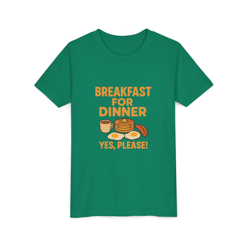 Breakfast For Dinner Youth Short Sleeve Tee