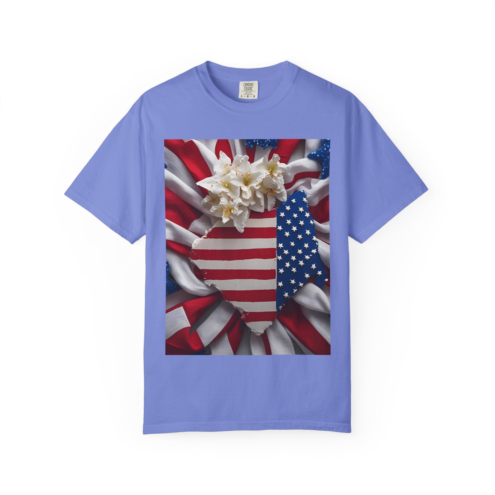 Patriotic Heart T-shirt for Festive Celebrations, 4th of July Apparel, Unisex Graphic Tee, American Pride Shirt, Independence Day Gift