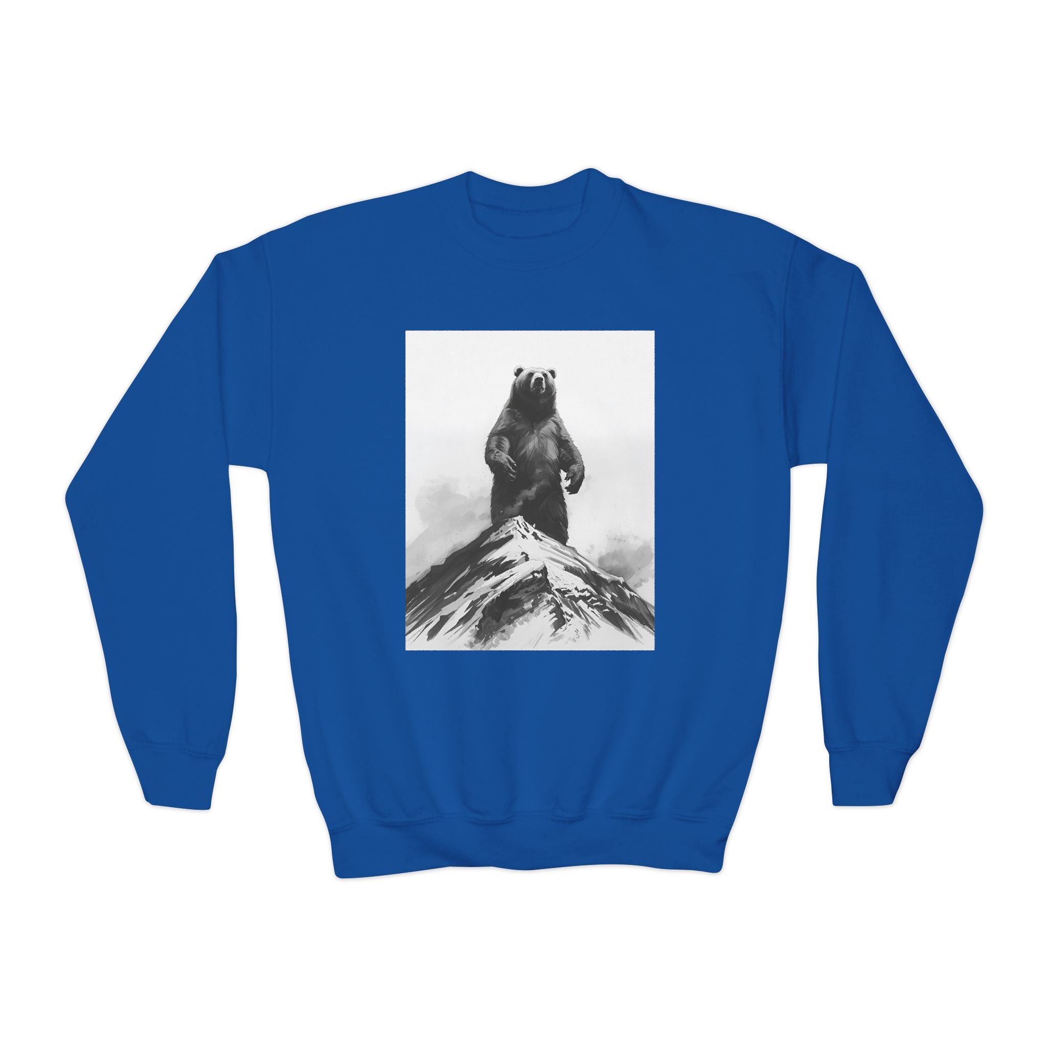 Bear Mountain Snow Youth Crewneck Sweatshirt