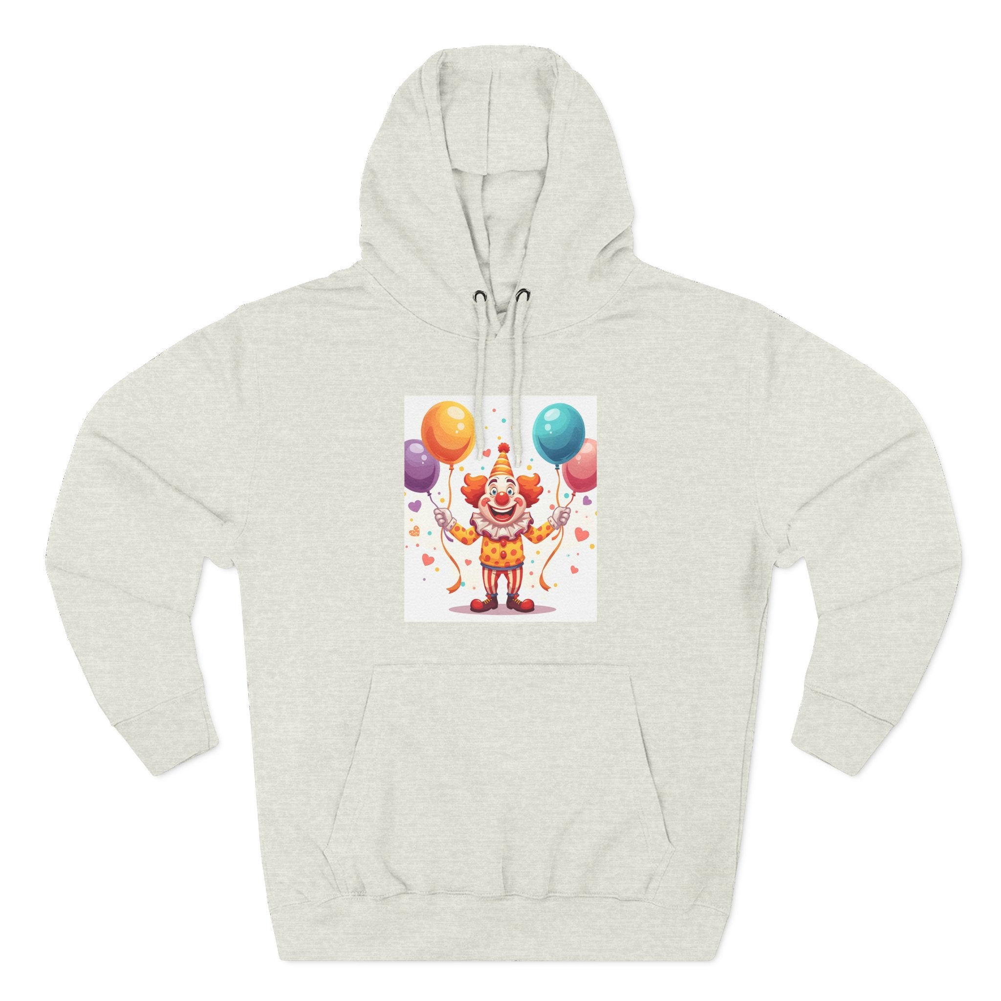 Clown Funny Three-Panel Fleece Hoodie