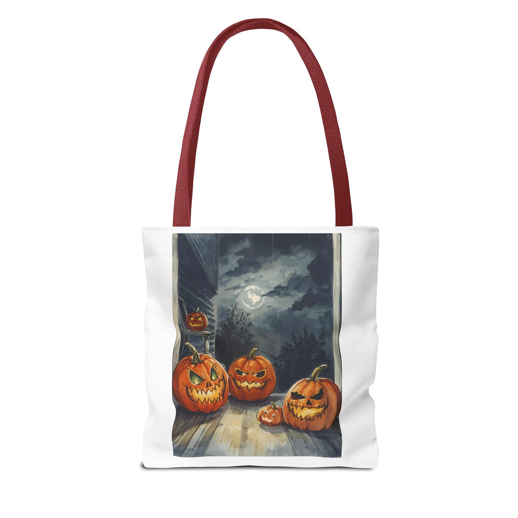 Halloween Pumpkin Tote Bag, Spooky Fall Accessories, Trick or Treat Bag, Autumn Vibes, Eco-Friendly Shopping