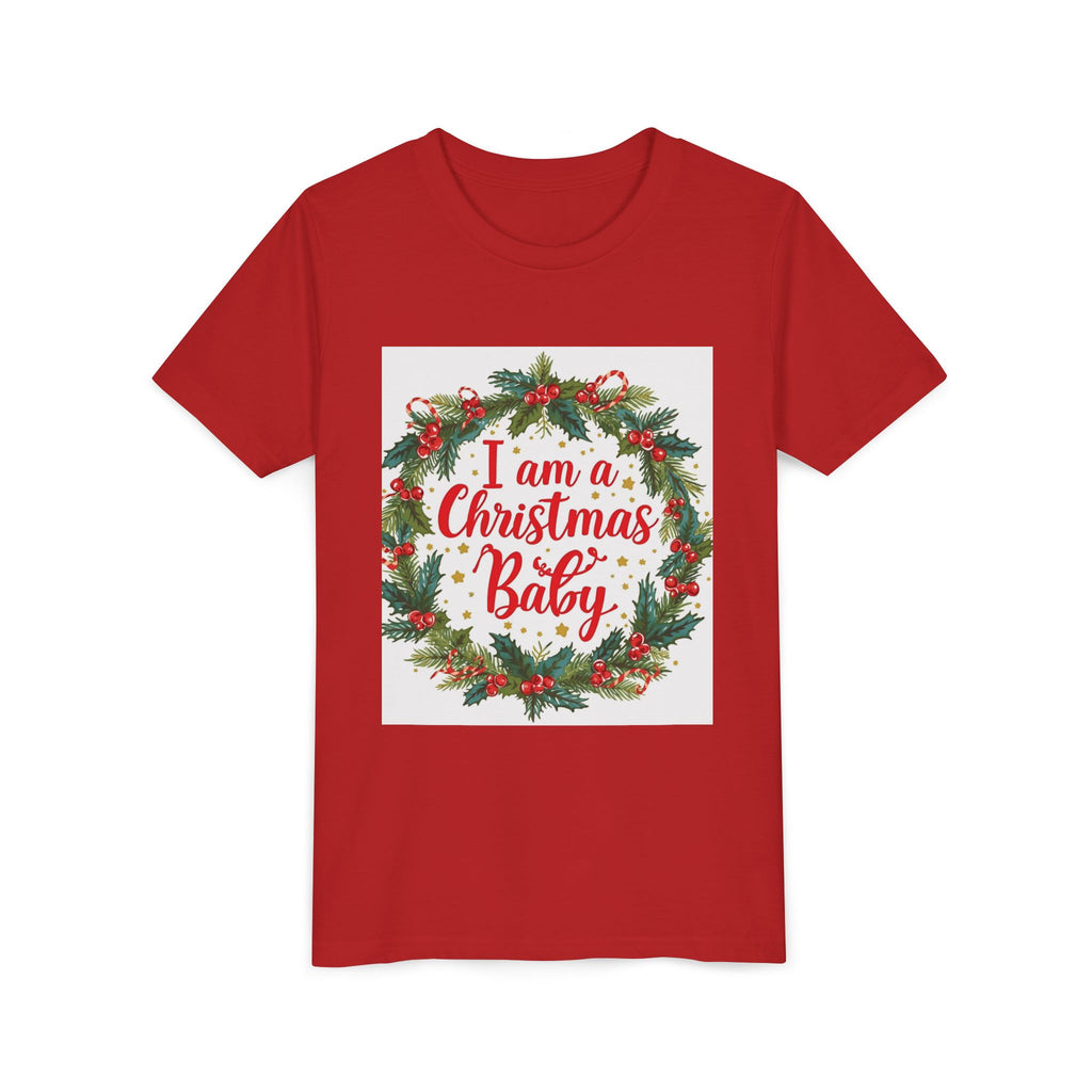 I Am A Christmas Baby Youth Short Sleeve Tee