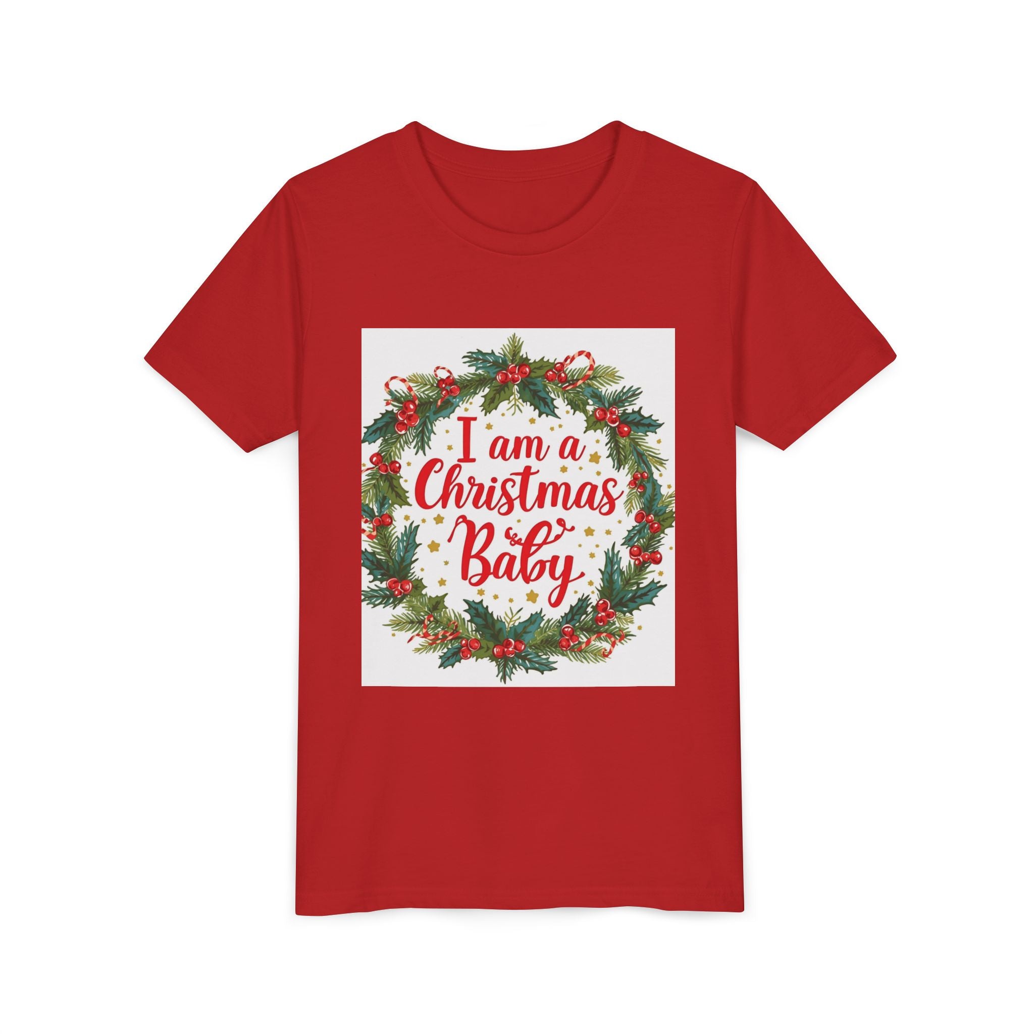 I Am A Christmas Baby Youth Short Sleeve Tee