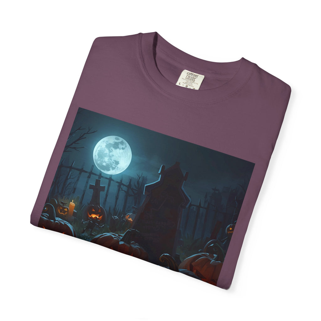 Scary Halloween Pumpkin Unisex Garment-Dyed T-shirt