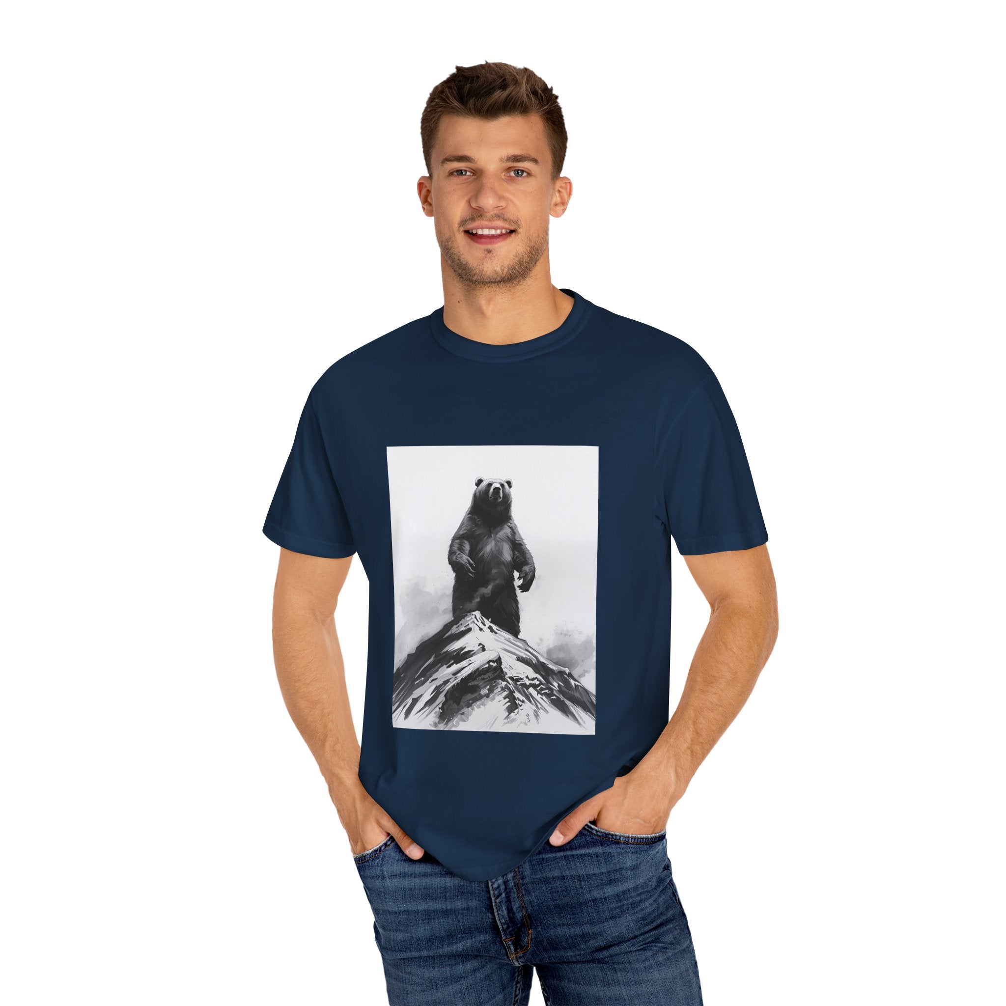 Bear Mountain Snow Unisex Garment-Dyed T-shirt