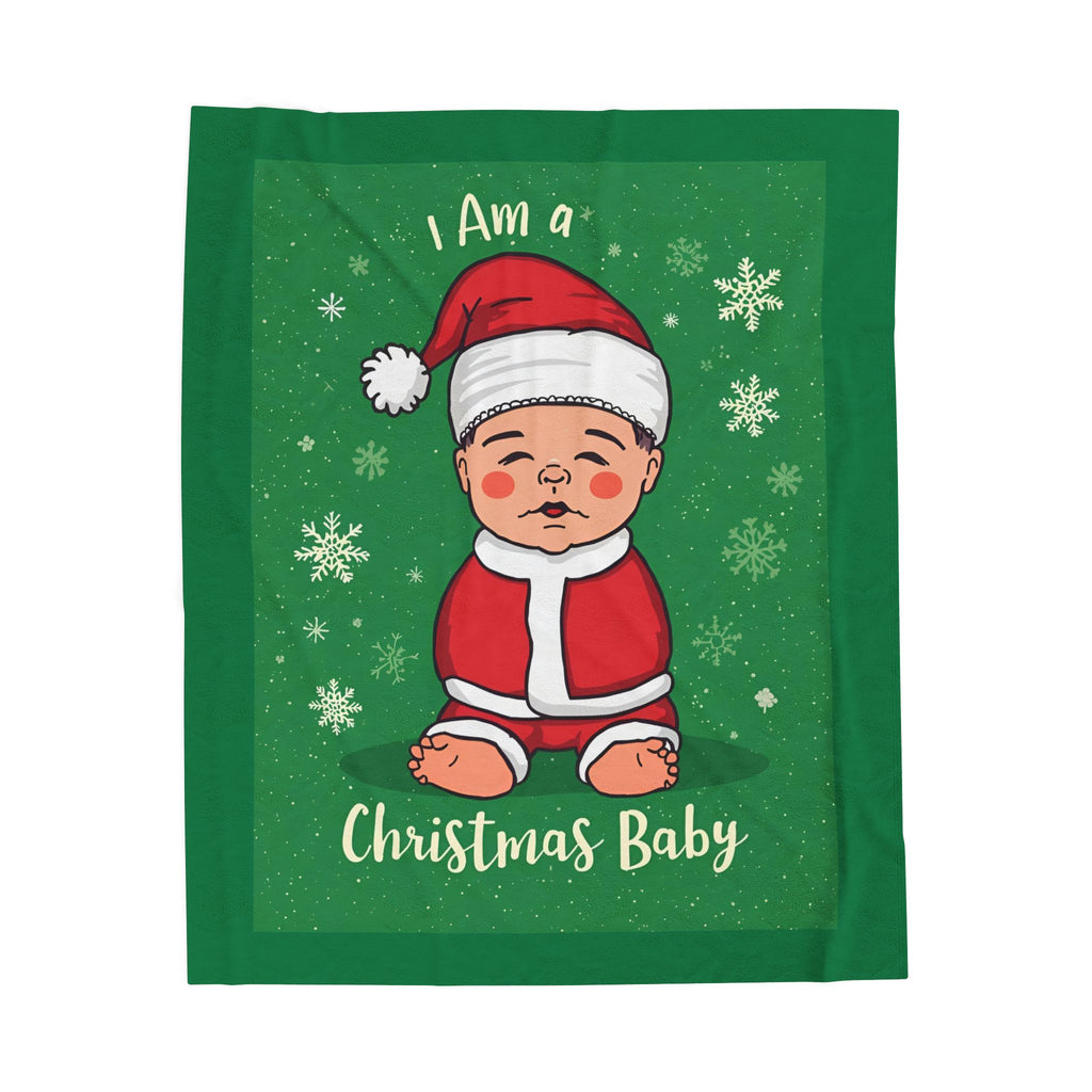 Christmas Baby Velveteen Plush Blanket | Winter Decor, Holiday Gift, Child's Blanket, Nursery Essentials, Cozy Throw