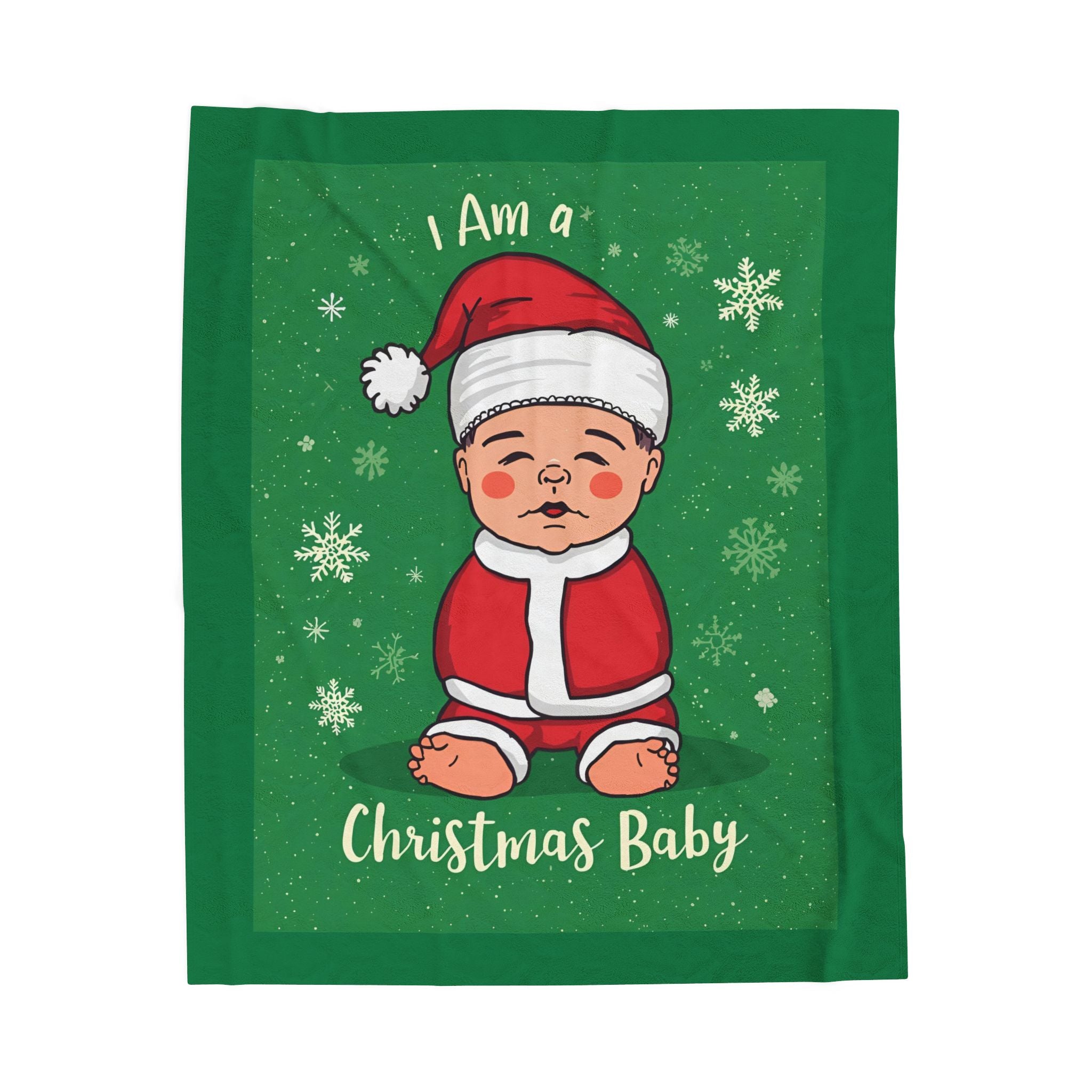 Christmas Baby Velveteen Plush Blanket | Winter Decor, Holiday Gift, Child's Blanket, Nursery Essentials, Cozy Throw