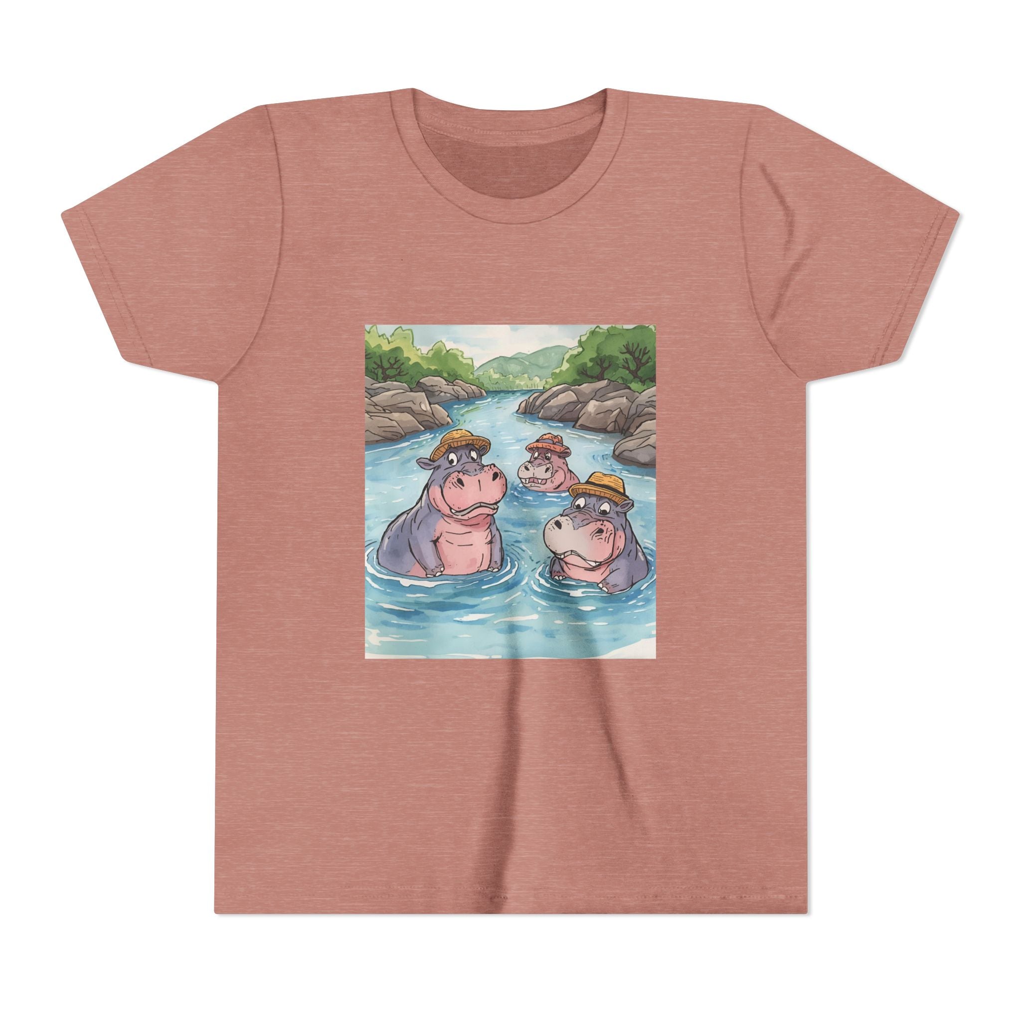 Hippo Cute Youth Short Sleeve Tee
