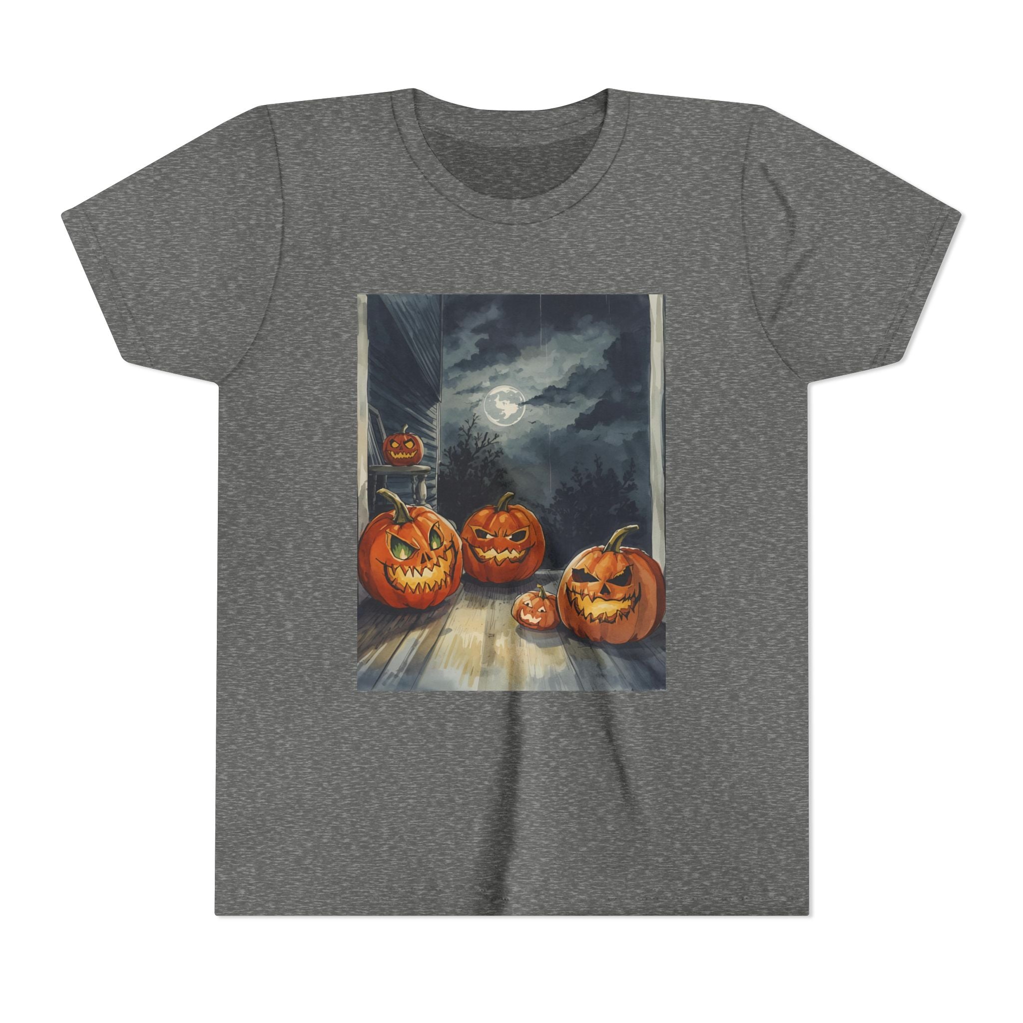 Halloween Pumpkin Scary Youth Short Sleeve Tee