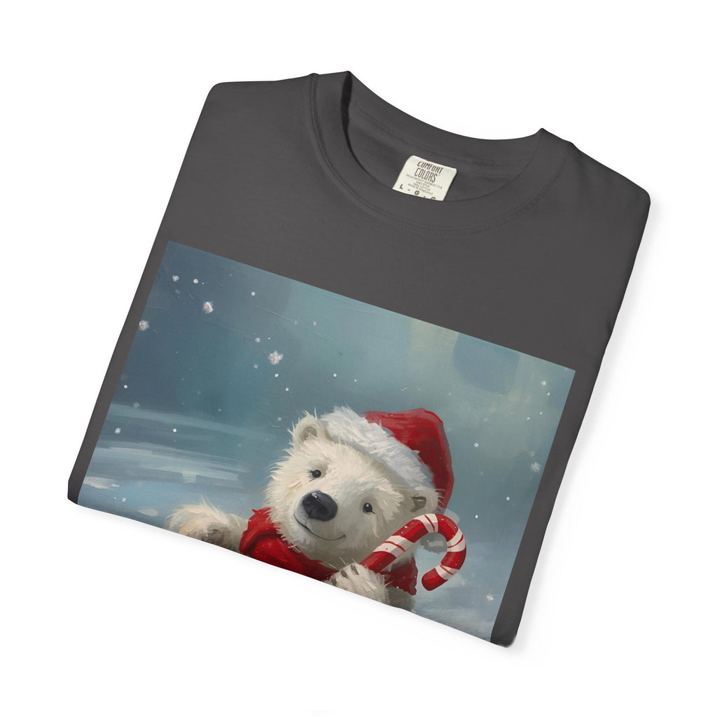 Cozy Christmas Bear T-Shirt, Winter Apparel, Holiday Gift, Family Matching Tee, Cute Polar Bear Design, Festive Outfit