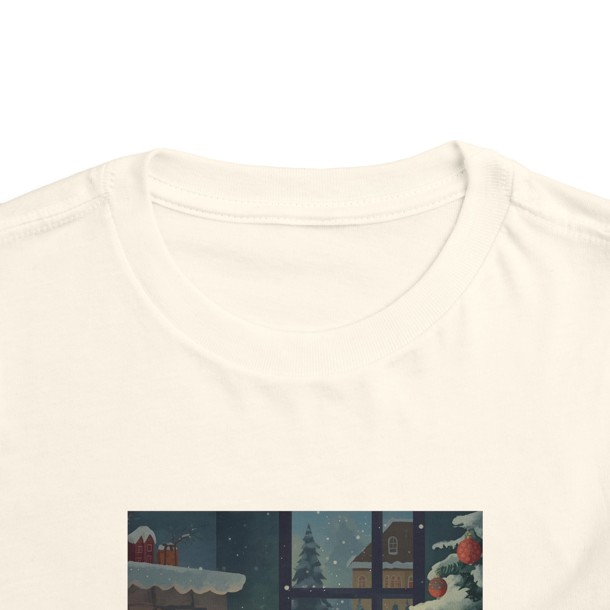 Cute Cat Christmas Festive Toddler Short Sleeve Tee