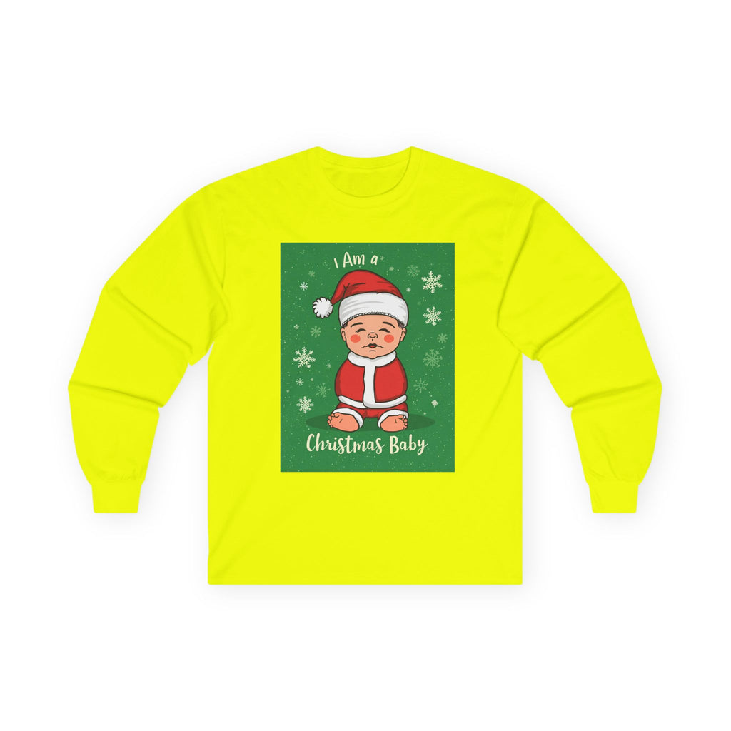 Christmas Baby Long Sleeve Tee, Holiday Shirt, Winter Apparel, Cute Baby Shirt, Unisex Holiday Clothing