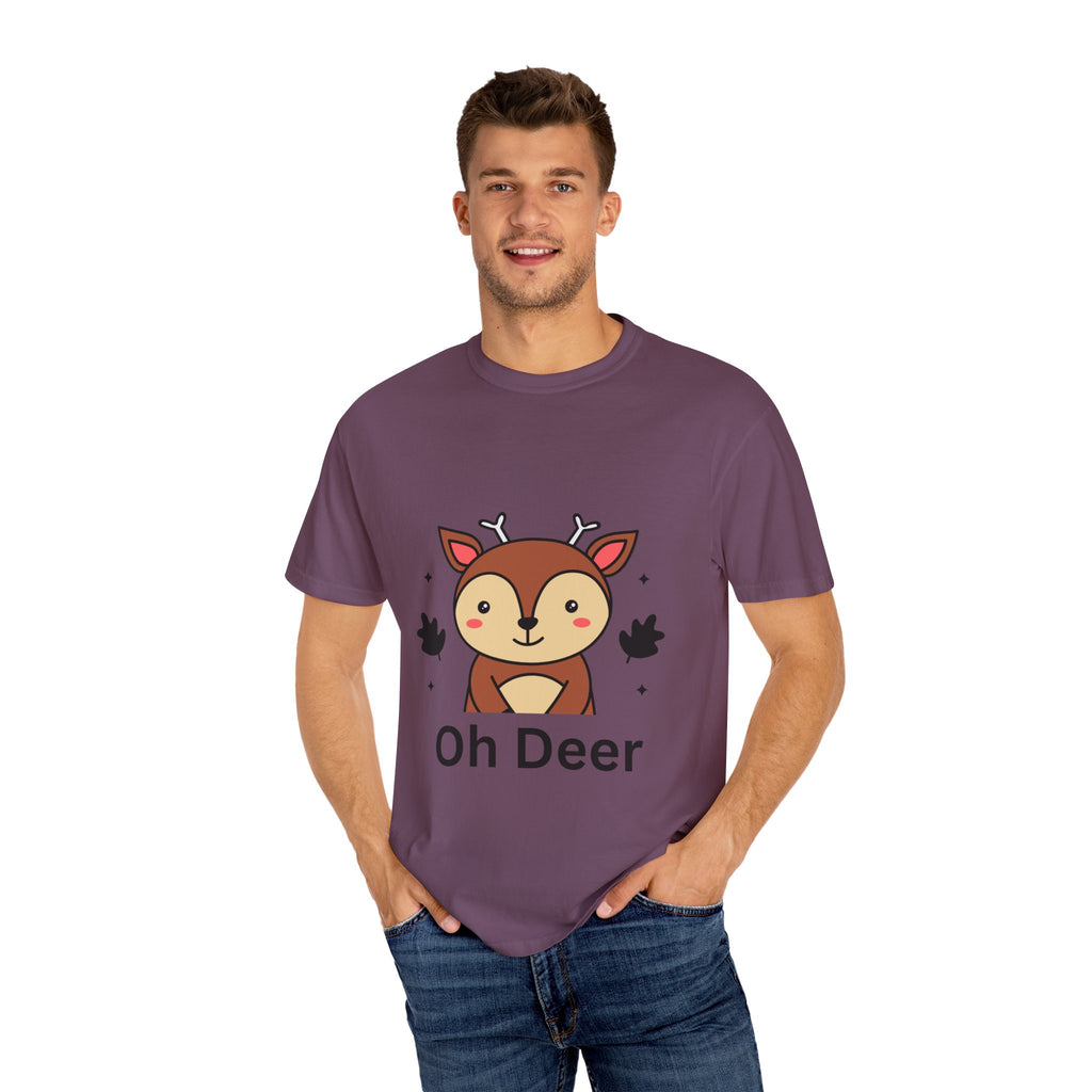 Cute Animal Graphic T-Shirt, Oh Deer Tee, Gift for Animal Lovers, Funny Shirt for Family, Casual Wear, Unisex Fashion