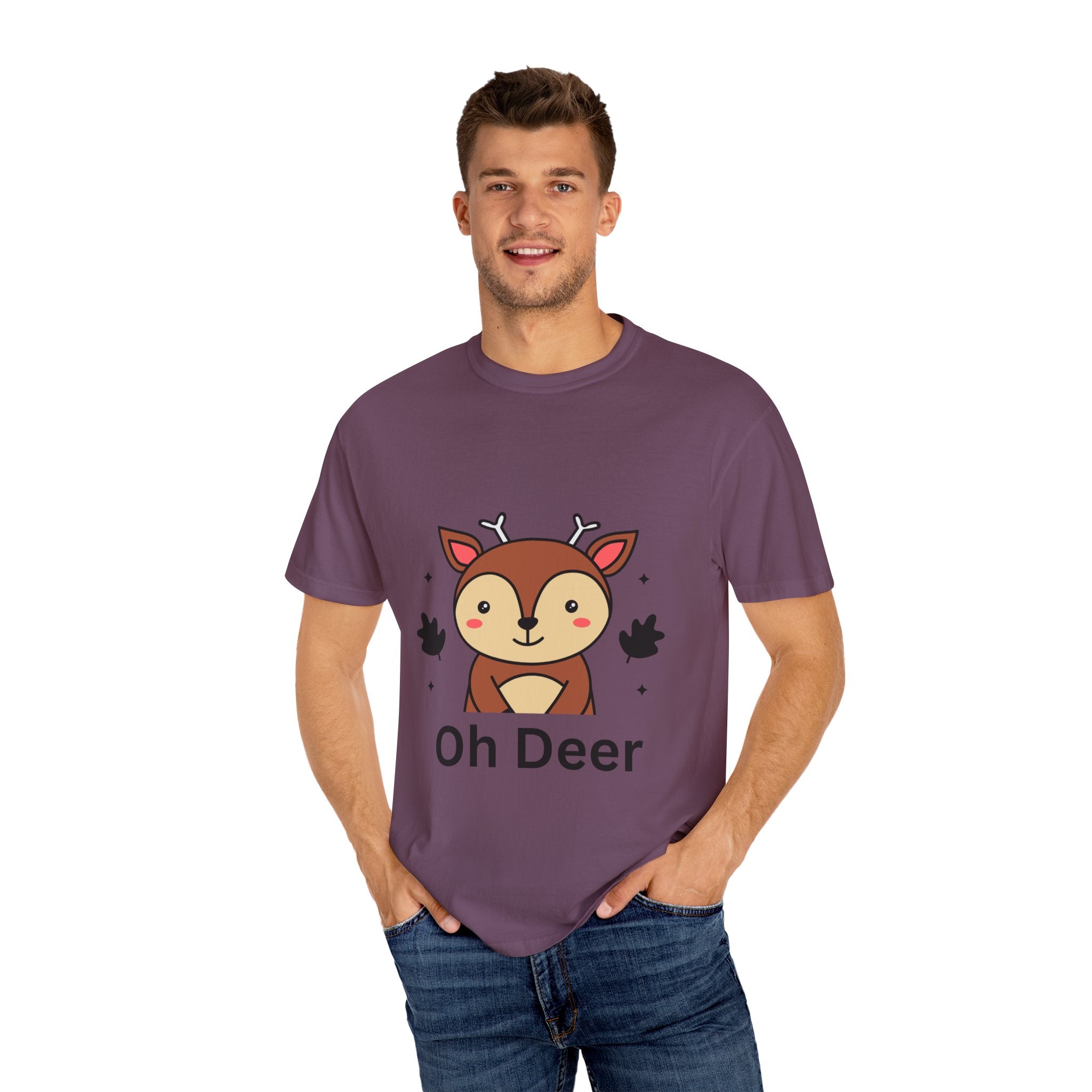 Cute Animal Graphic T-Shirt, Oh Deer Tee, Gift for Animal Lovers, Funny Shirt for Family, Casual Wear, Unisex Fashion