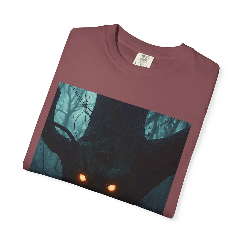 Spooky Forest Creature Unisex T-Shirt, Casual Wear, Gift for Nature Lovers, Halloween Apparel, Trendy Graphic Tee