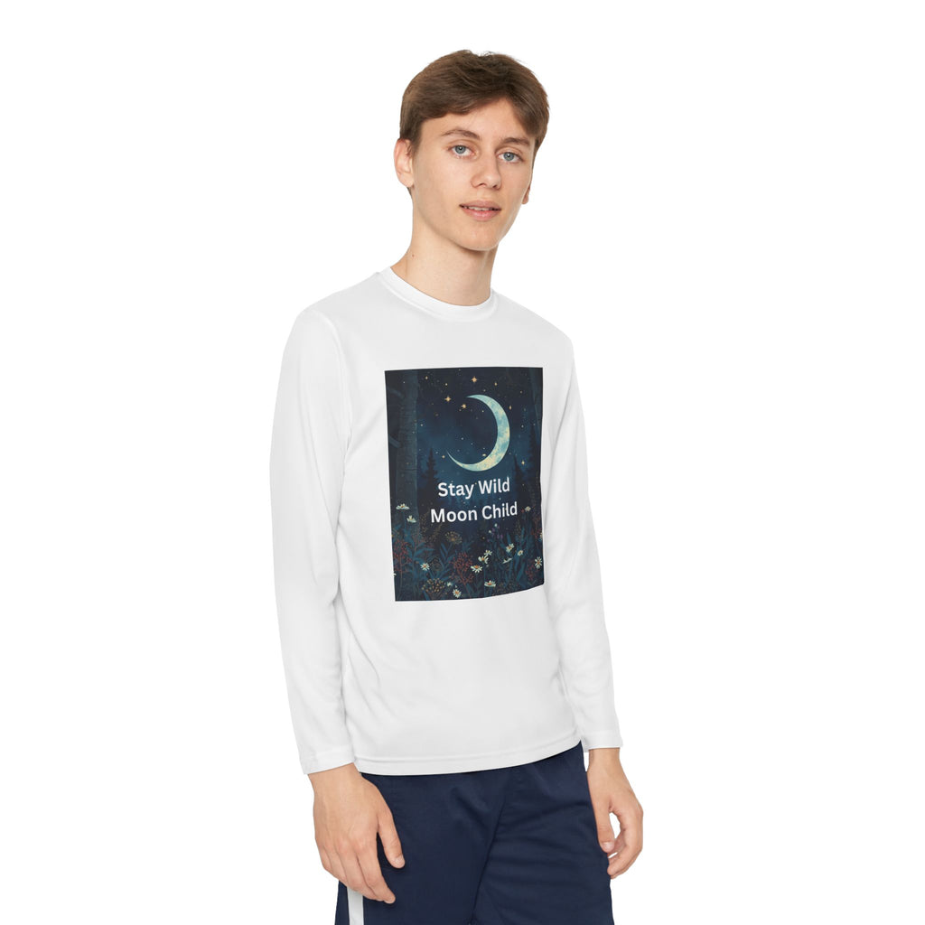 Stay Wild Moon Child Youth Long Sleeve Competitor Tee