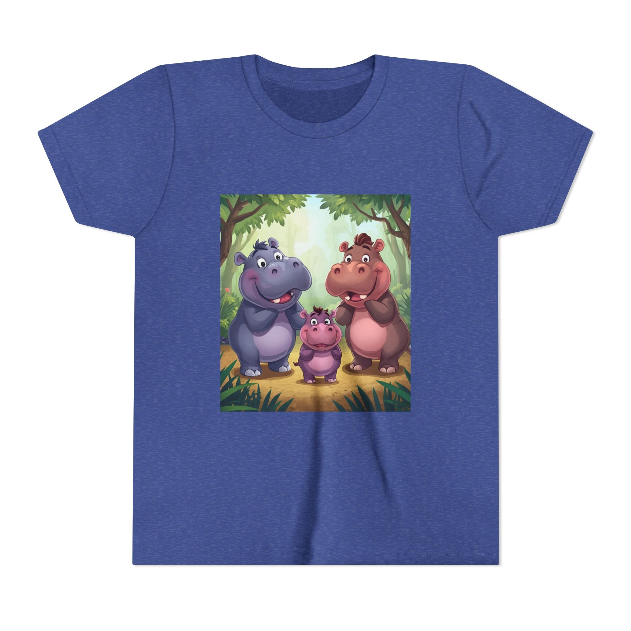 Hippo Cute Youth Short Sleeve Tee