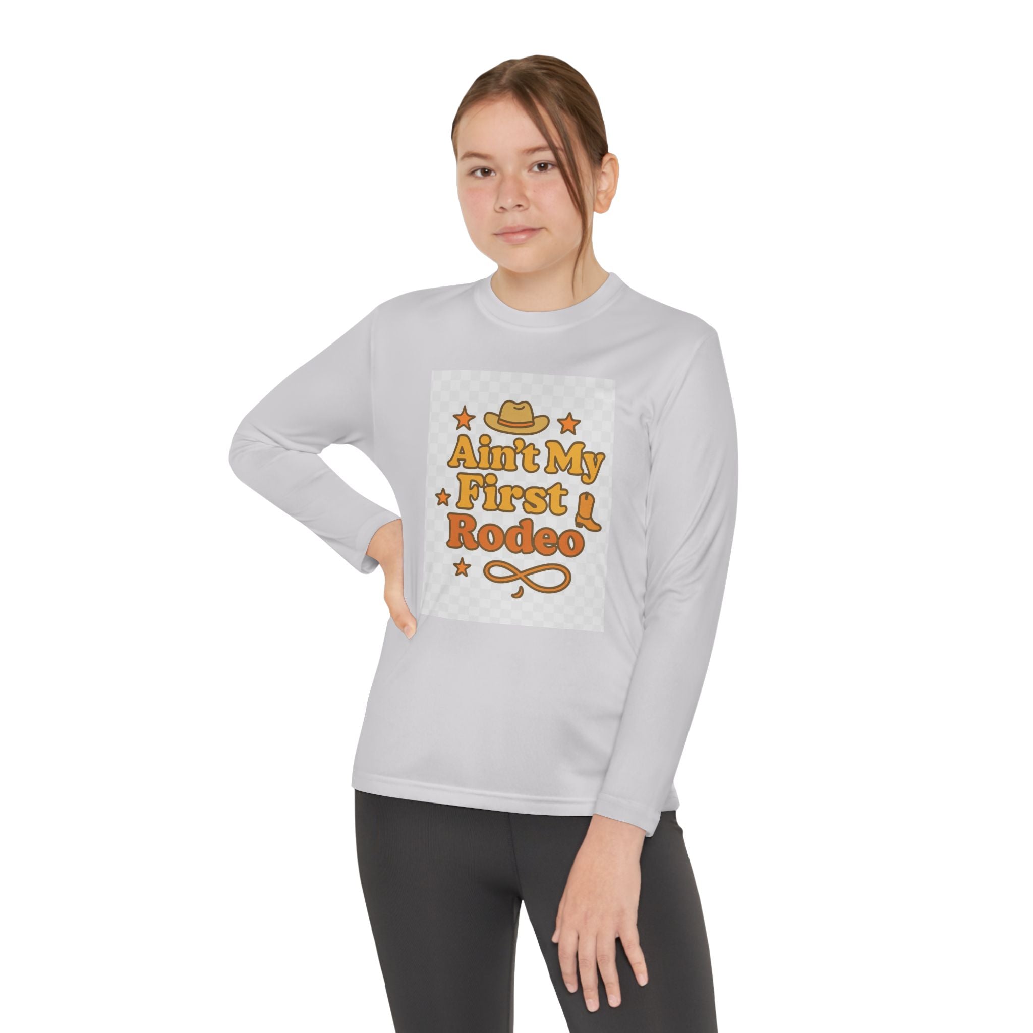 Ain't My First Rodeo Youth Long Sleeve Competitor Tee
