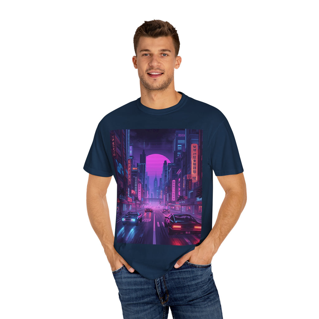 Futuristic City Unisex T-Shirt, Trendy Graphic Tee, Streetwear Style, Perfect for Gifts, Casual Wear, Summer Vibes