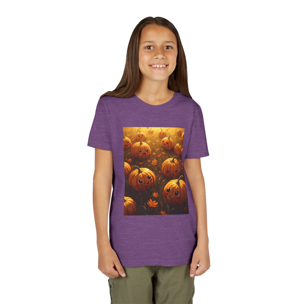 Pumpkin Halloween Youth Tee, Fall Shirt, Halloween Gift, Kids Halloween Apparel, Harvest Celebration T-shirt