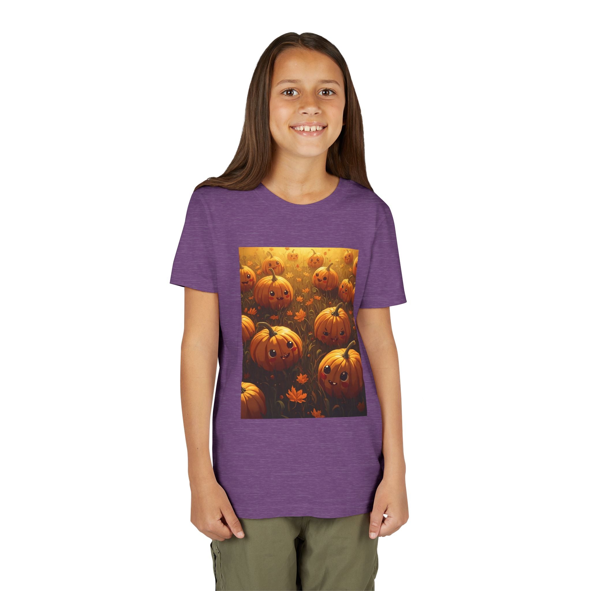 Pumpkin Halloween Youth Tee, Fall Shirt, Halloween Gift, Kids Halloween Apparel, Harvest Celebration T-shirt