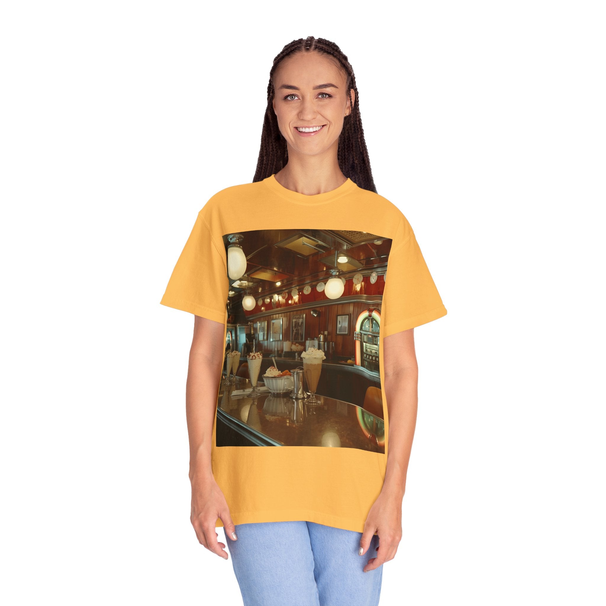 Cozy Vintage Café Vibe Unisex T-shirt, Casual Tee, Retro Style, Gift for Coffee Lovers, Summer Fashion, Everyday Wear
