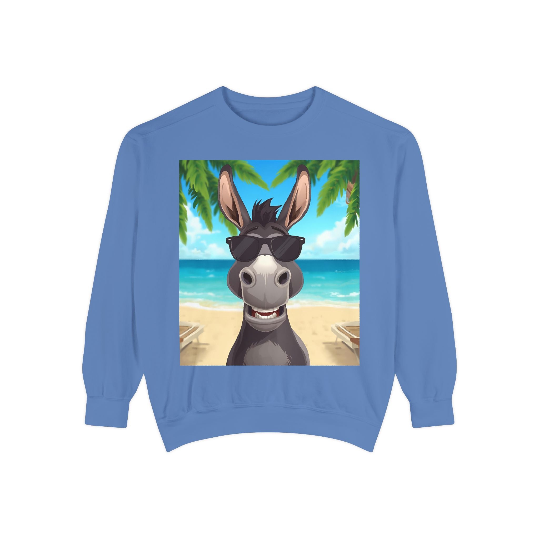 Donkey Beach Vibe Unisex Garment-Dyed Sweatshirt