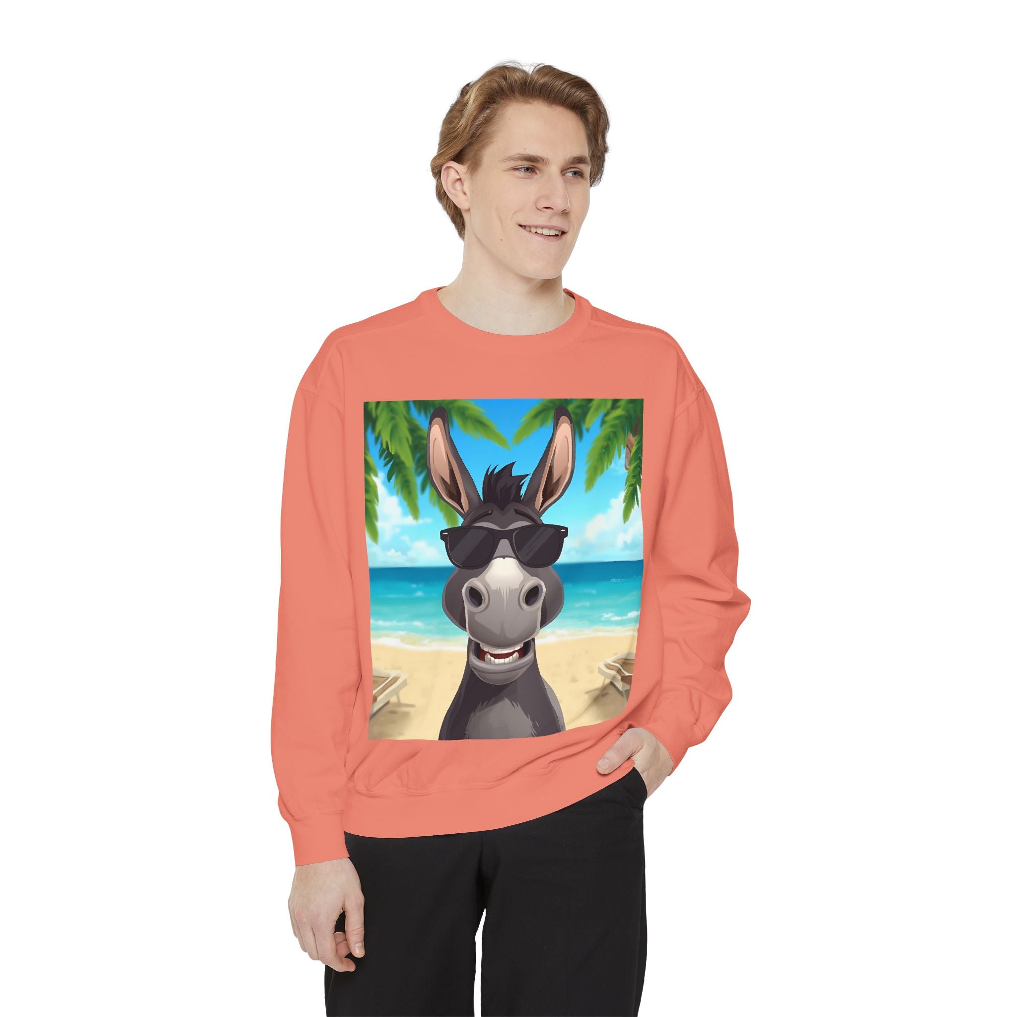 Donkey Beach Vibe Unisex Garment-Dyed Sweatshirt