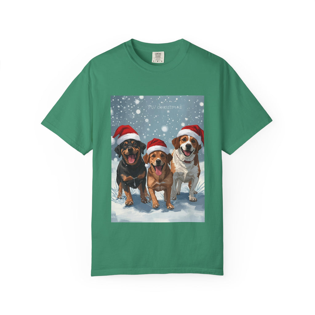 Cute Festive Christmas Dog Lover T-Shirt, Cute Holiday Shirt, Unisex Christmas Apparel, Gift for Pet Owners, Winter Celebration Tee