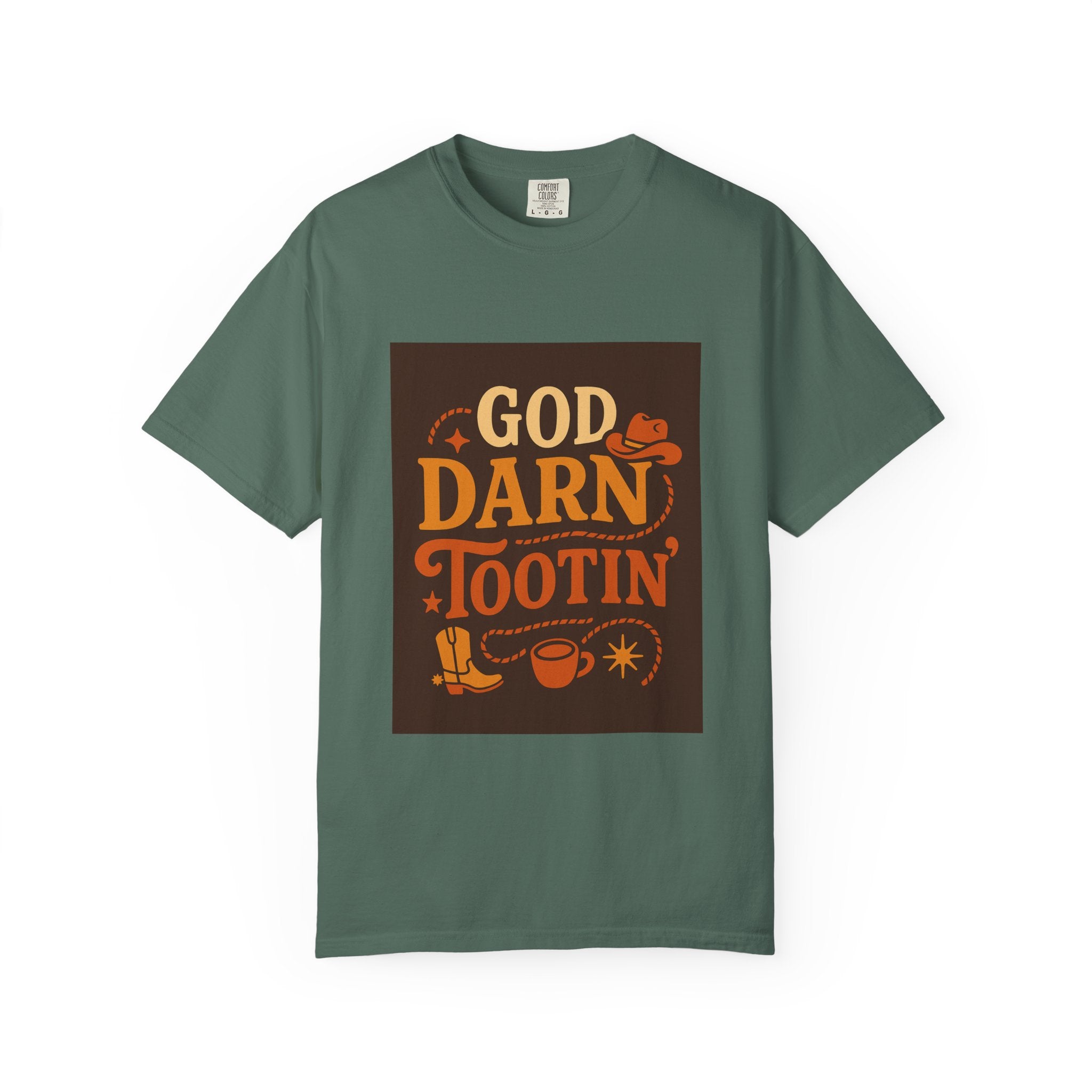 Vintage-Inspired Unisex T-Shirt with 'God Darn Tootin' Graphic - Perfect for Cowpoke Gatherings, Western Themed Events, Gift