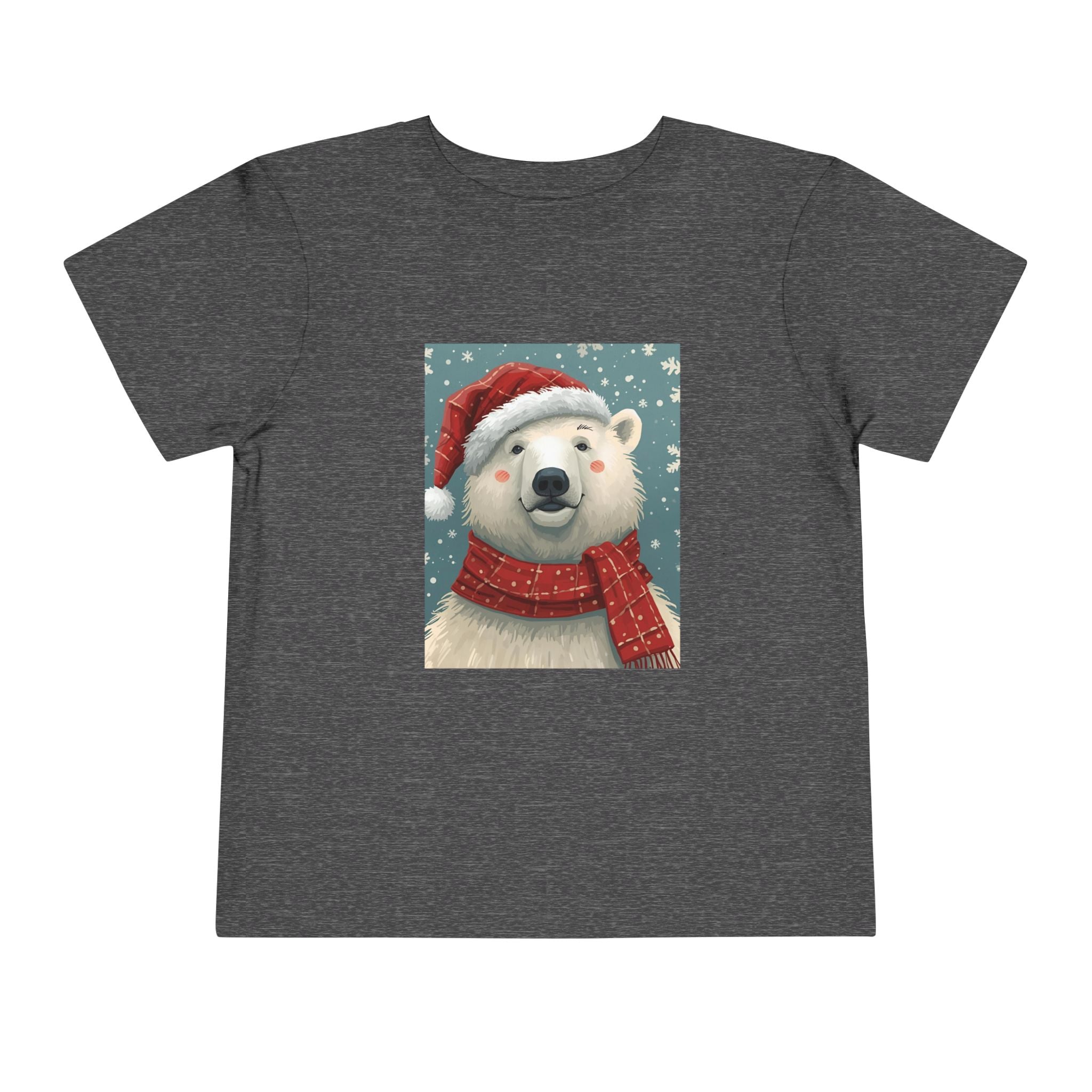 Adorable Holiday Polar Bear Toddler Tee, Christmas Gift, Cute Winter Shirt, Kids Fashion, Seasonal Apparel