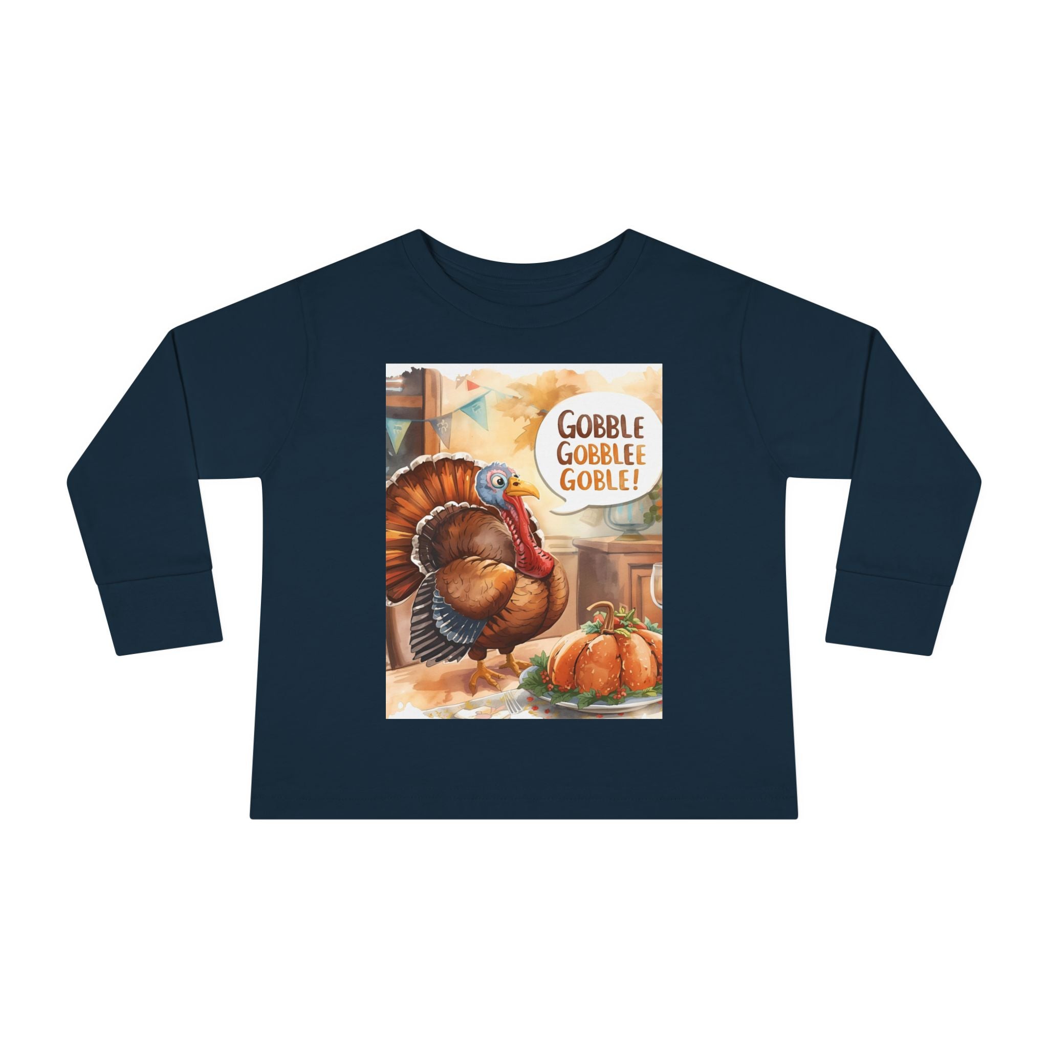 Thanksgiving Turkey Toddler Long Sleeve Tee