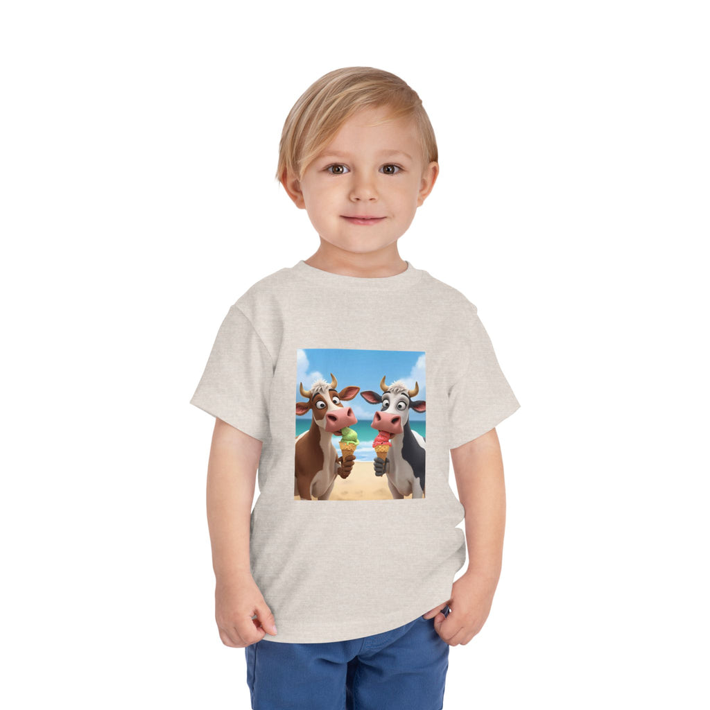 Beachy Cow Toddler Short Sleeve Tee