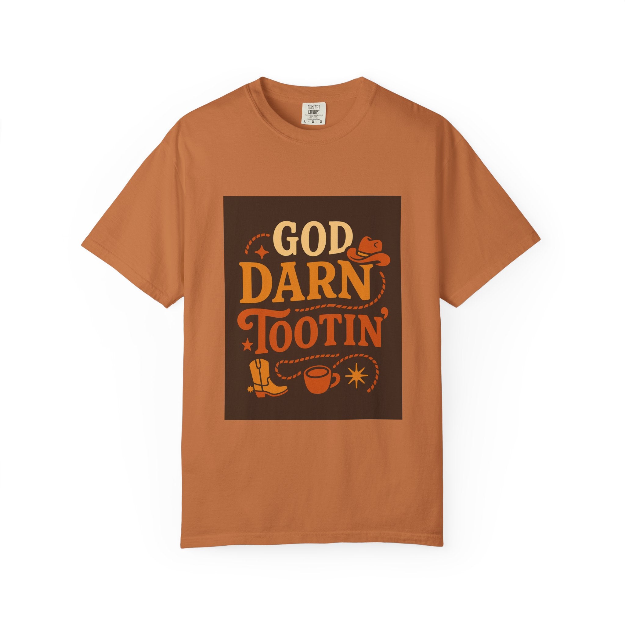 Vintage-Inspired Unisex T-Shirt with 'God Darn Tootin' Graphic - Perfect for Cowpoke Gatherings, Western Themed Events, Gift