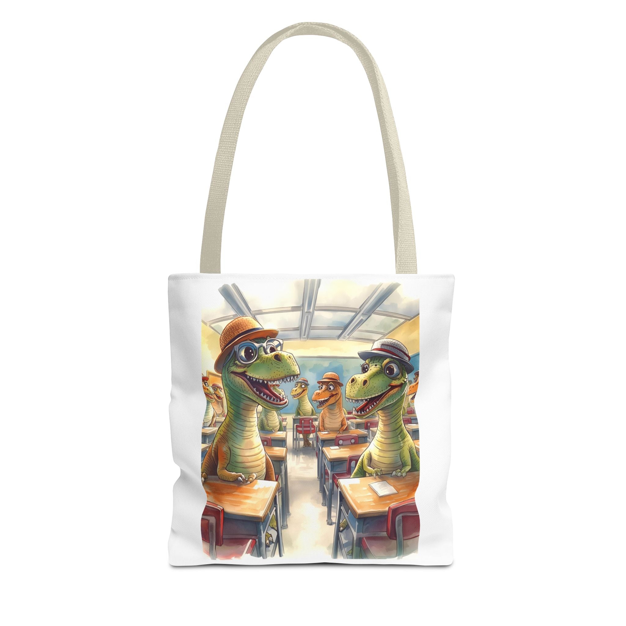 Dinosaur Classroom Tote Bag, Fun School Bag, Kids' Lunch Tote, Teacher Gift, Student Bag, Unique Art Bag