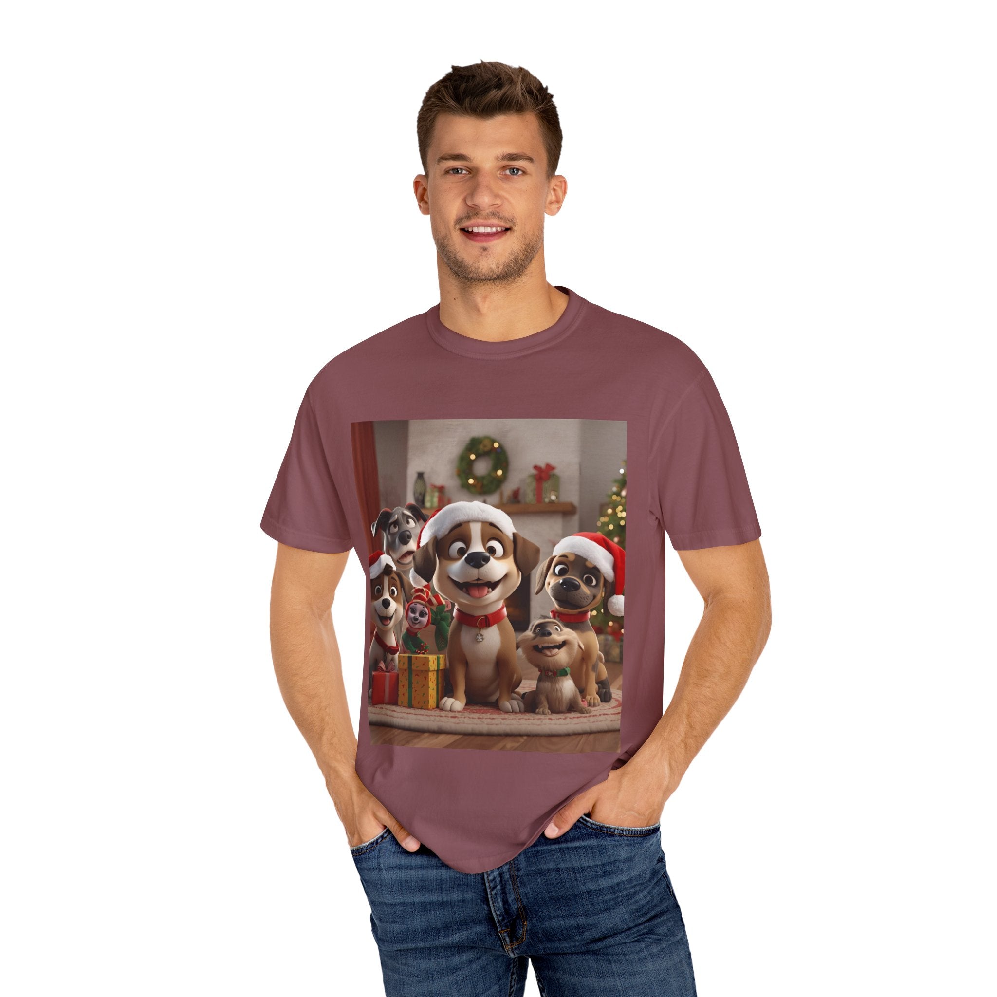 Cute Christmas Festive Dog Holiday T-Shirt | Pet Lover Gift, Christmas Shirt, Unisex Casual Tee, Cute Animal Apparel, Holiday Spirit Outfit