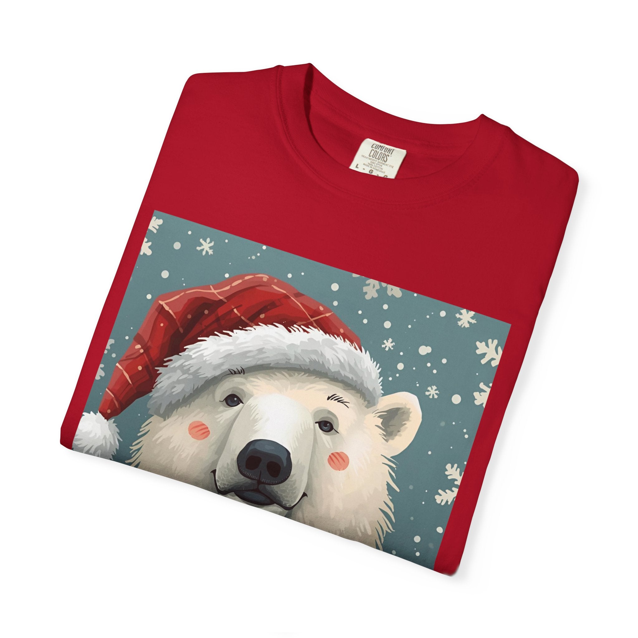 Cozy Holiday Polar Bear T-Shirt, Christmas Tee, Unisex Shirt, Festive Apparel, Gift for Animal Lovers, Winter Wear